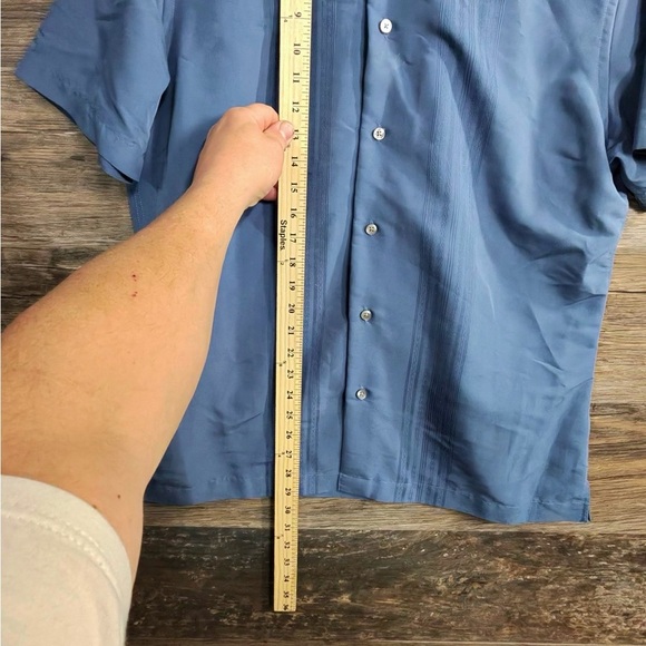 Van Heusen Casual Blue Button Down Shirt - Picture 4 of 11